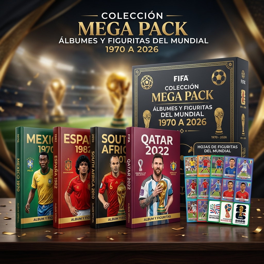 Mega Pack Álbumes y Figuritas de los Mundiales (1970 - 2026)